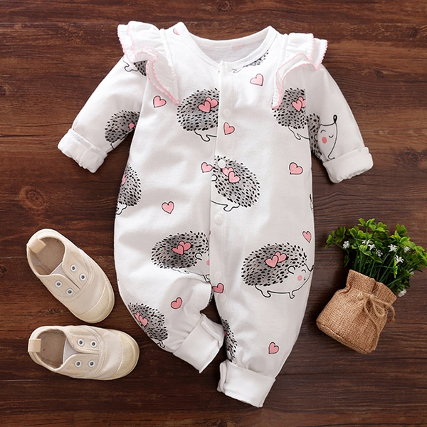 Baby Boy / Girl Hedgedog Allover Jumpsuit