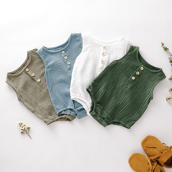 Baby Solid Button Front Bodysuit