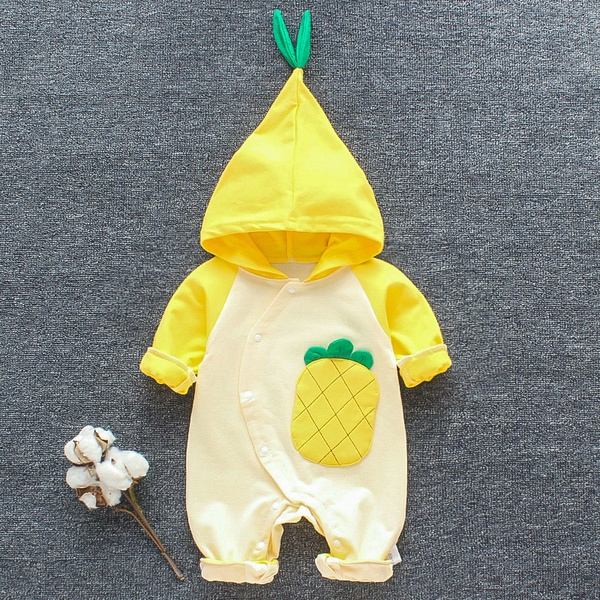 Baby Pineapple Applique Jumpsuit