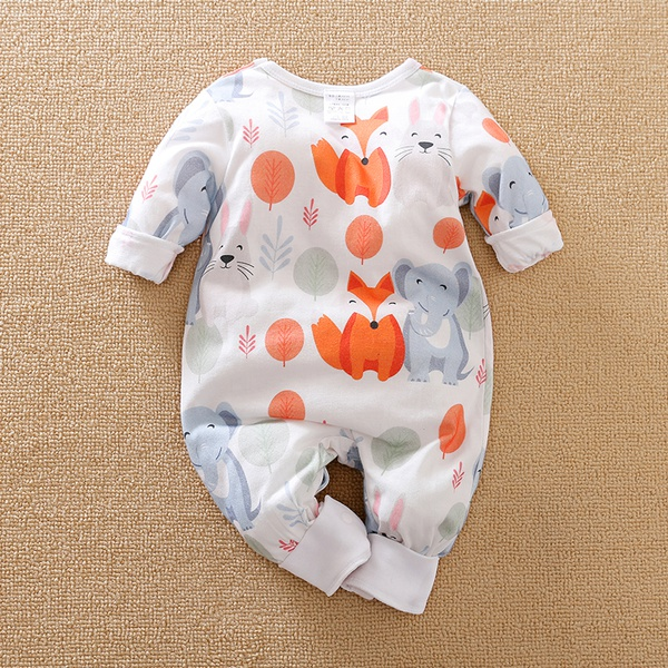 Baby Overlay Fox and Elephant Jumpsuit