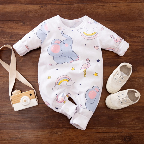 Baby Elephant Print Jumpsuit