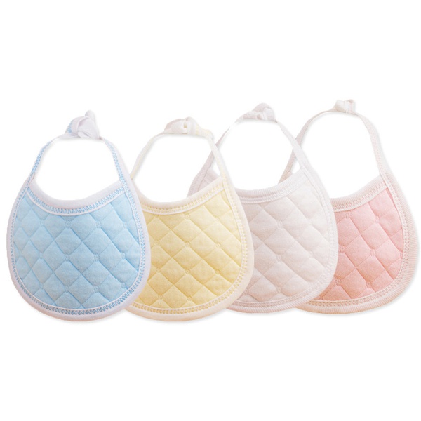 4-pack Solid Cotton Bibs