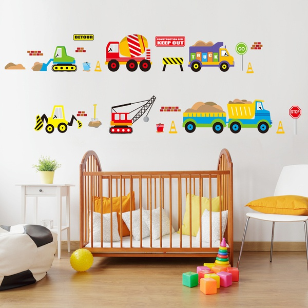 Cartoon Cars Sticky Wall Decor