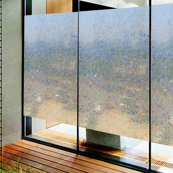 Bloss 3D Window Films Decorative Films No Glue Self-Adhesive Privacy Protection Anti UV