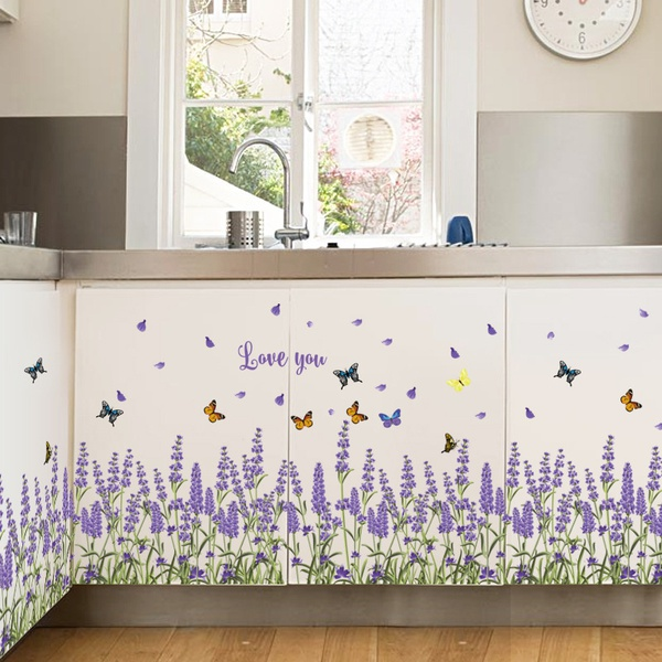 Lavender Sticky Wall Decor