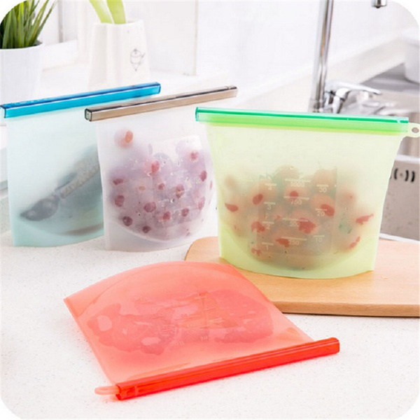 Reusable Silicone Food Storage Bags FDA approved BPA Free