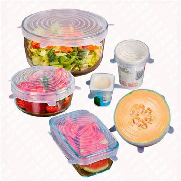 6 Pcs Silicone Fresh-keep Food Covers