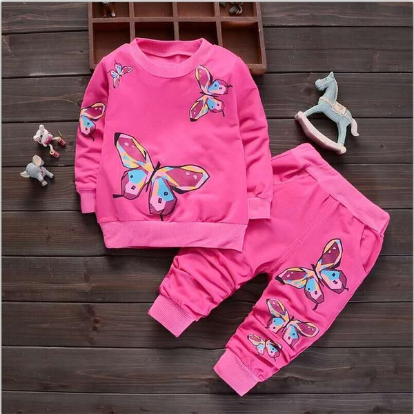 Baby / Toddler Butterfly Patterned Sweatshirt and Pants Set