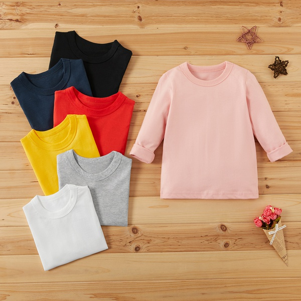 Baby / Toddler Causal Solid Long-sleeve Tee