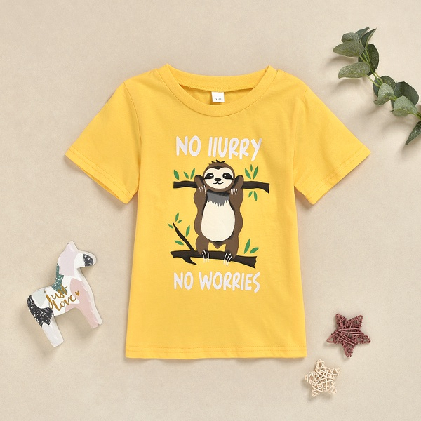 Baby / Toddler Boy Adorable Sloth Print Tee