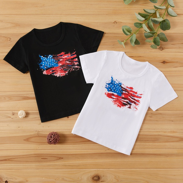 Baby / Toddler Independence Day US Flag Print Tee