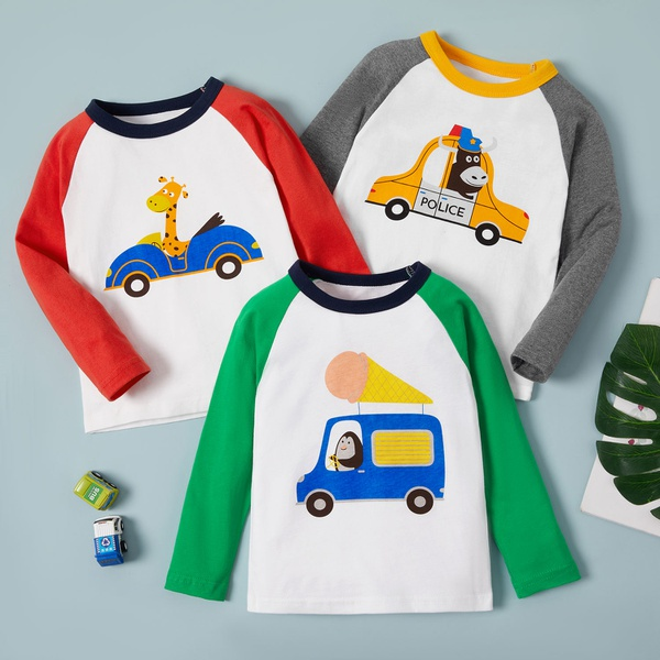 Baby / Toddler Boy Cartoon Car Print Long-sleeve Tee