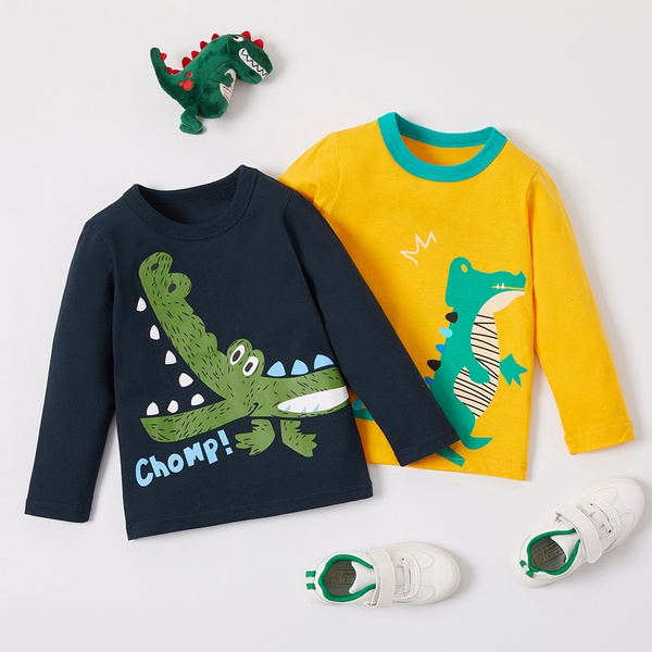 Baby / Toddler Boy Cartoon Dinosaur Print Long-sleeve Tee