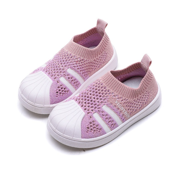 Toddler / Kids Breathable Knitted Striped Causal Shoes