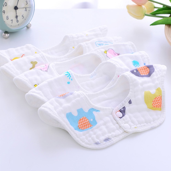 5-pack 360 Degree Reversible Cartoon Design Bib