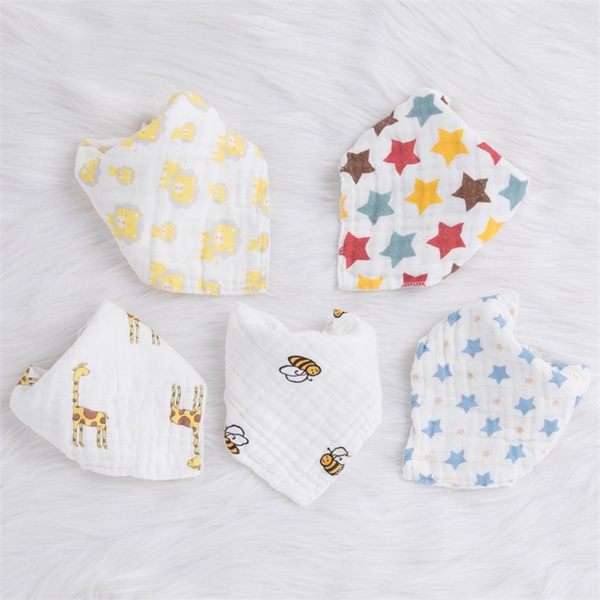 5-pack Star Print Bibs Set