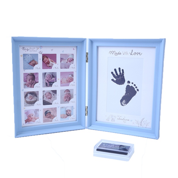 Baby Hand Inkpad Watermark Wood Photo Frame Souvenir