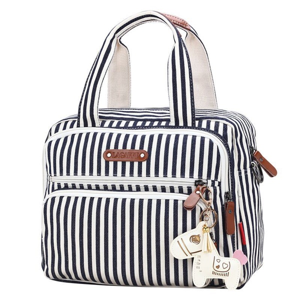 Stylish Striped Horse Decor Diaper Bag