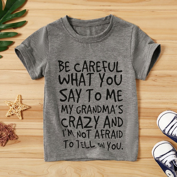 Baby Boy Casual Letter Print Top