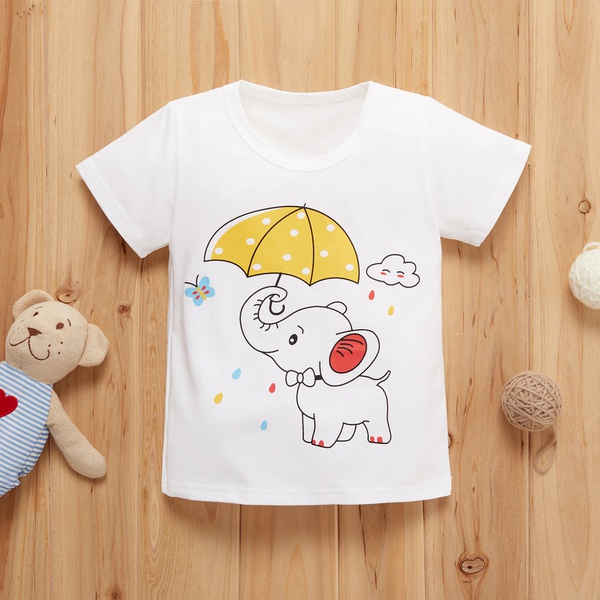 lephant Print Short-sleeve Tee