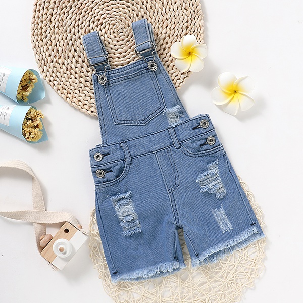 Denim Suspender Pants