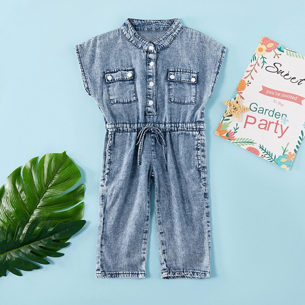 Denim Sleeveless Jumpsuit