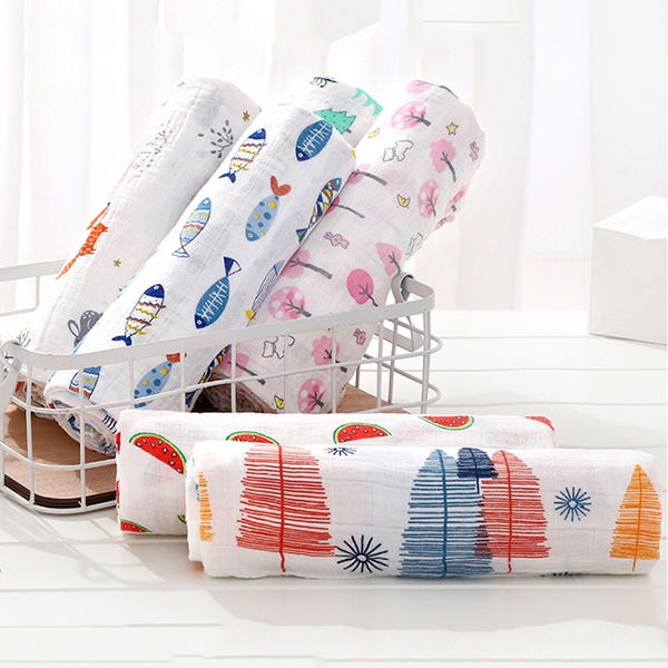 Cartoon Print Baby Swaddle Blanket