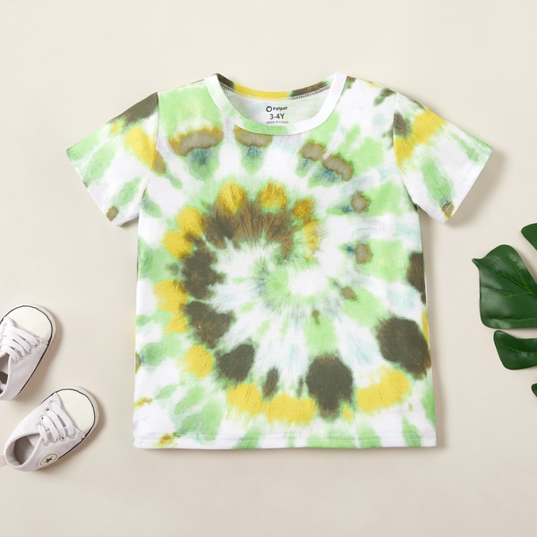 Toddler Colorful Tie Dye Print Tee