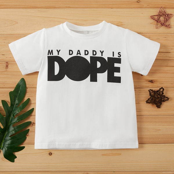 Baby / Toddler Boy Letter Print Short-sleeve Tee