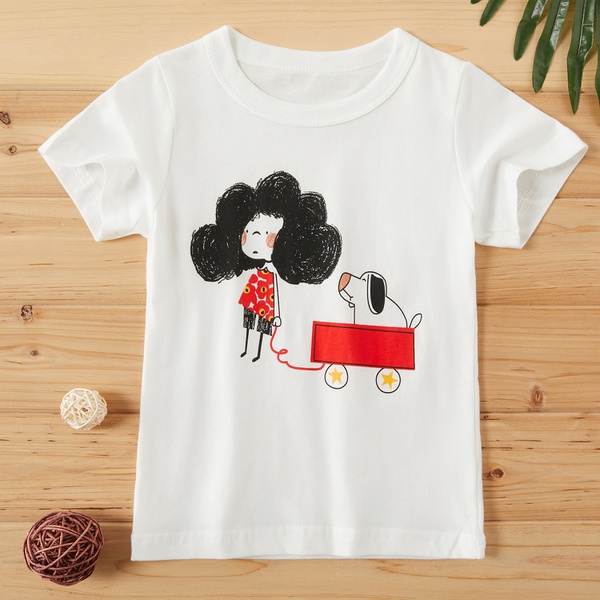 Baby / Toddler Girl Adorable Cartoon Print Tee