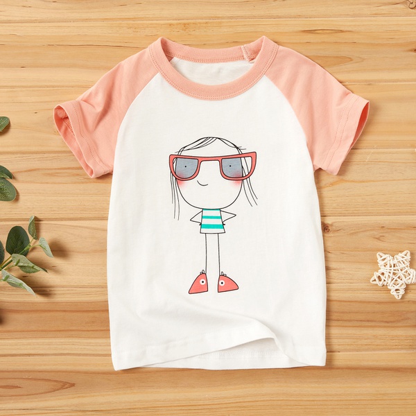 Baby / Toddler Girl Stylish Cartoon Print Tee