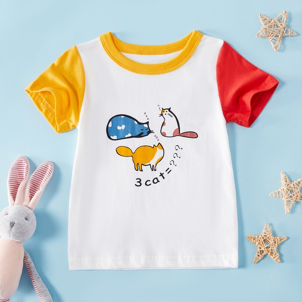 Baby / Toddler Girl Adorable Cat Print Tee