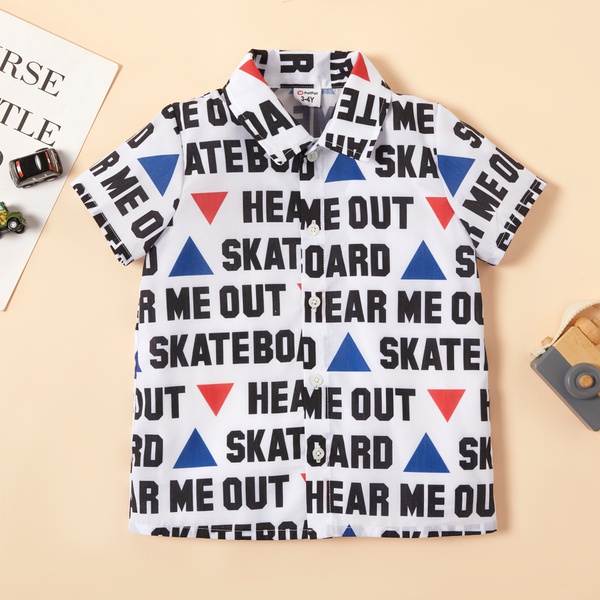 Toddler Boy Letter Print Shirt