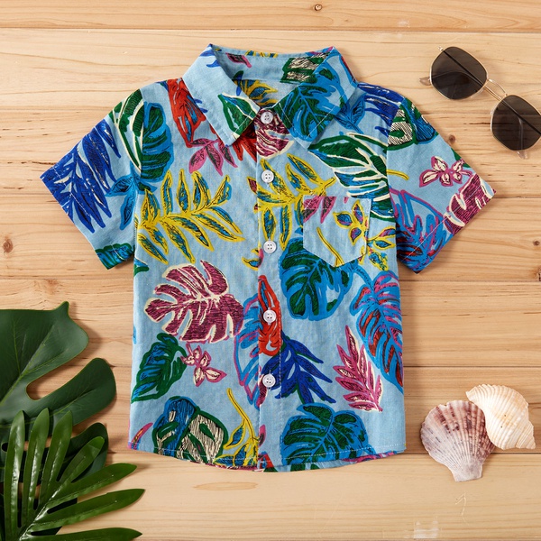 Baby / Toddler Boy Stylish Leaf Print Shirt