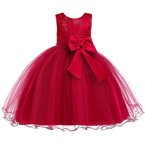 Baby / Toddler Girl Pretty Floral Embroidery Stylish Tulle Party Dress