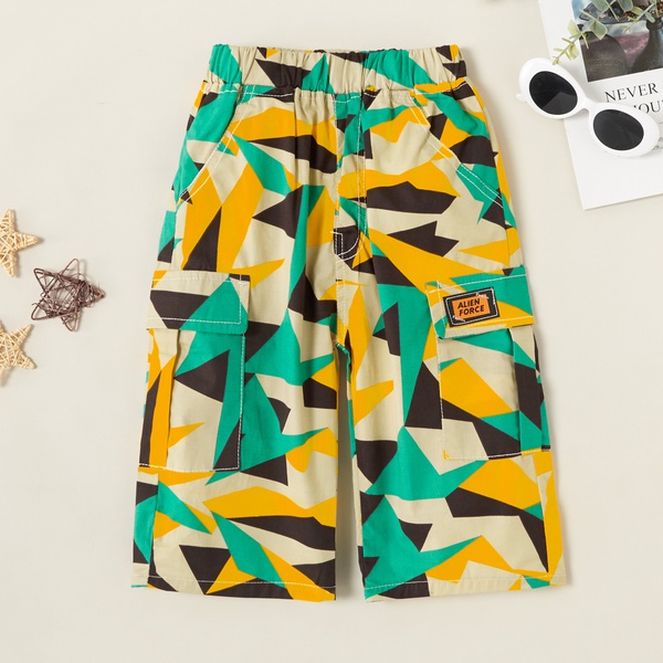 Trendy Geometric Figure Allover Print Pants