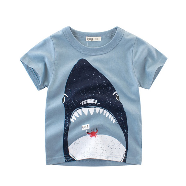 Stylish Shark Pattern Short-sleeve Tee