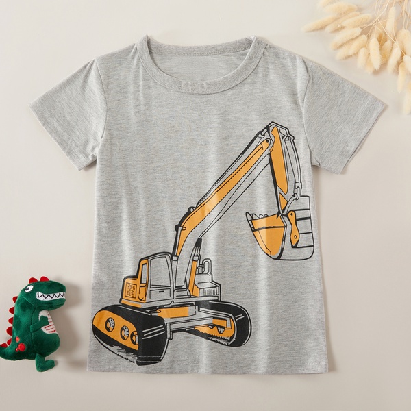 Stylish Cartoon Digger Print Tee