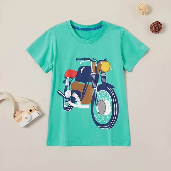 Stylish Motorcycle Print Tee