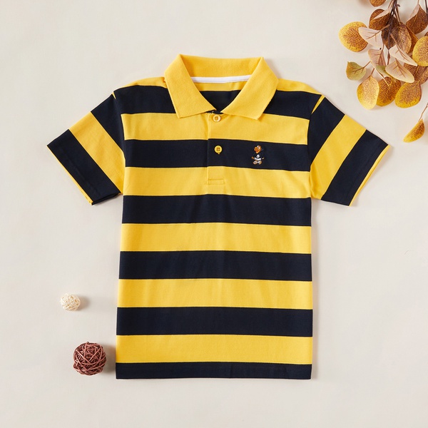 Trendy Striped Polo Shirt