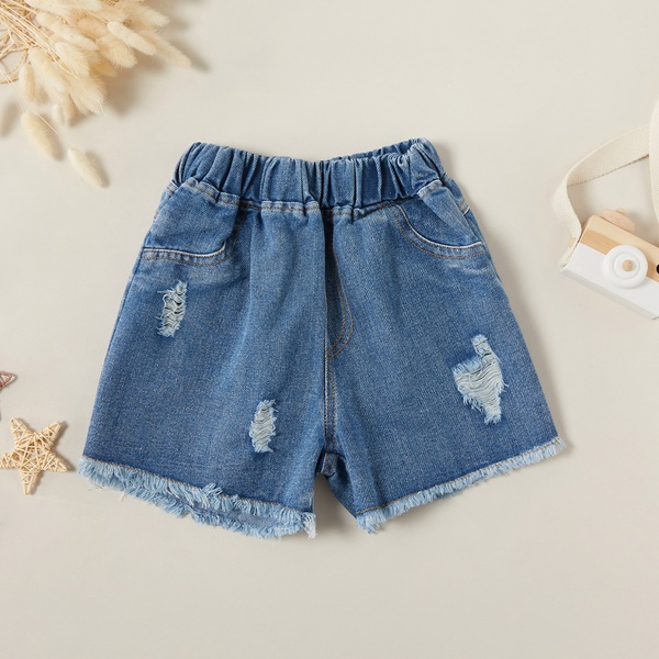 Trendy Denim Tasseled Shorts