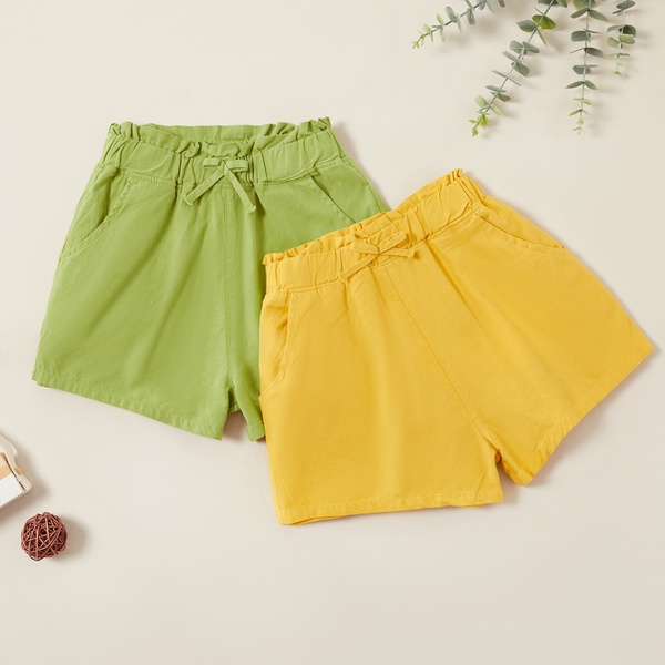 Trendy Solid Drawstring Shorts