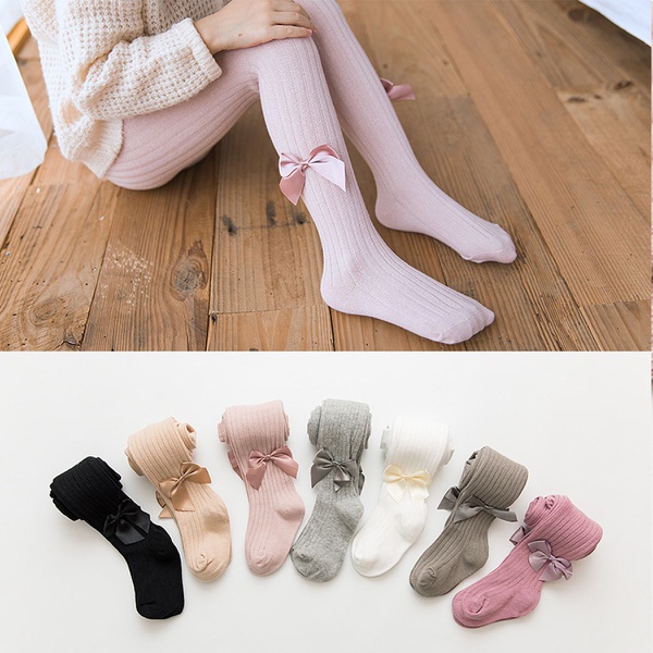 Simple Pid Bowknot Decor Dancing Leggings