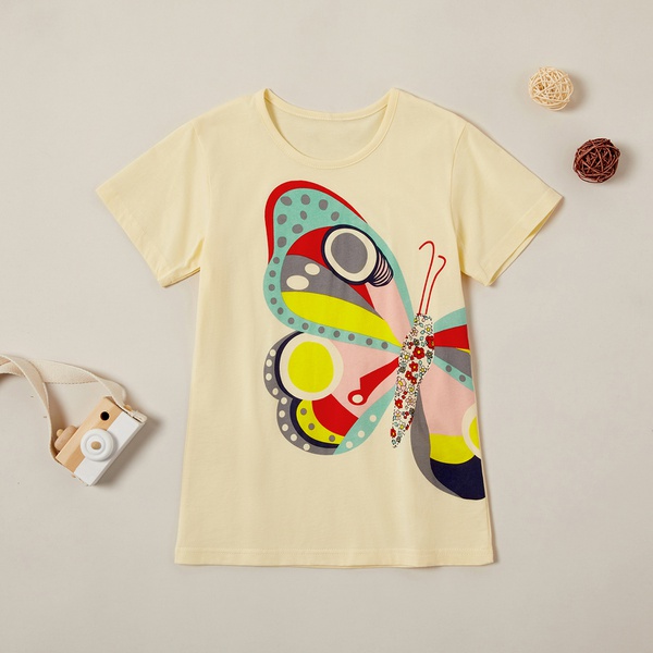 Fashionable Big Butterfly Pretty Short-sleeve Tee