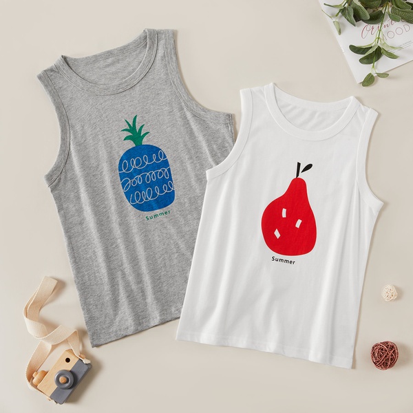 Stylish Fruit Print Tanks