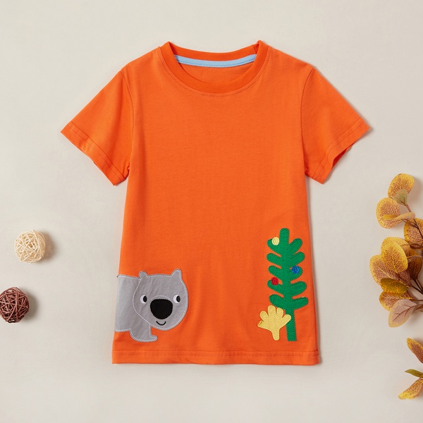 Trendy Cartoon Animal Koala Print Short-sleeve Tee