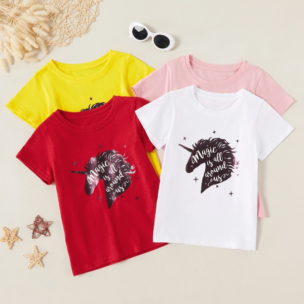 Stylish Unicorn Print Tees