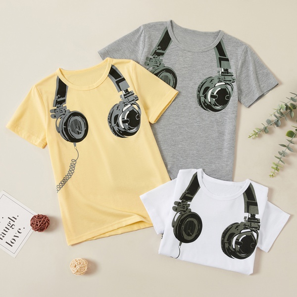 Stylish Headset Print Tees