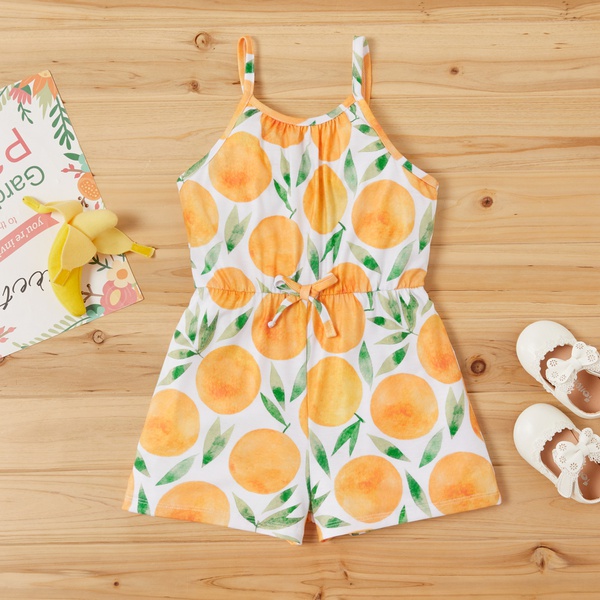 Toddler Girl Pretty Fruit Allover Jumpsuit