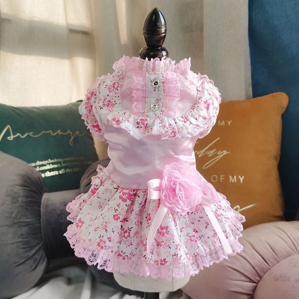 Pet clothes wedding dress dress clothing